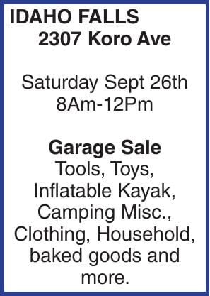 Idaho Falls 2307 Koro Ave Saturday