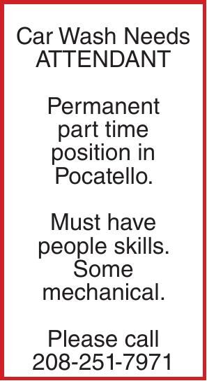 Car Wash Needs ATTENDANT Permanent