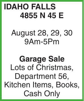 Idaho Falls 4855 N 45 E August 28,