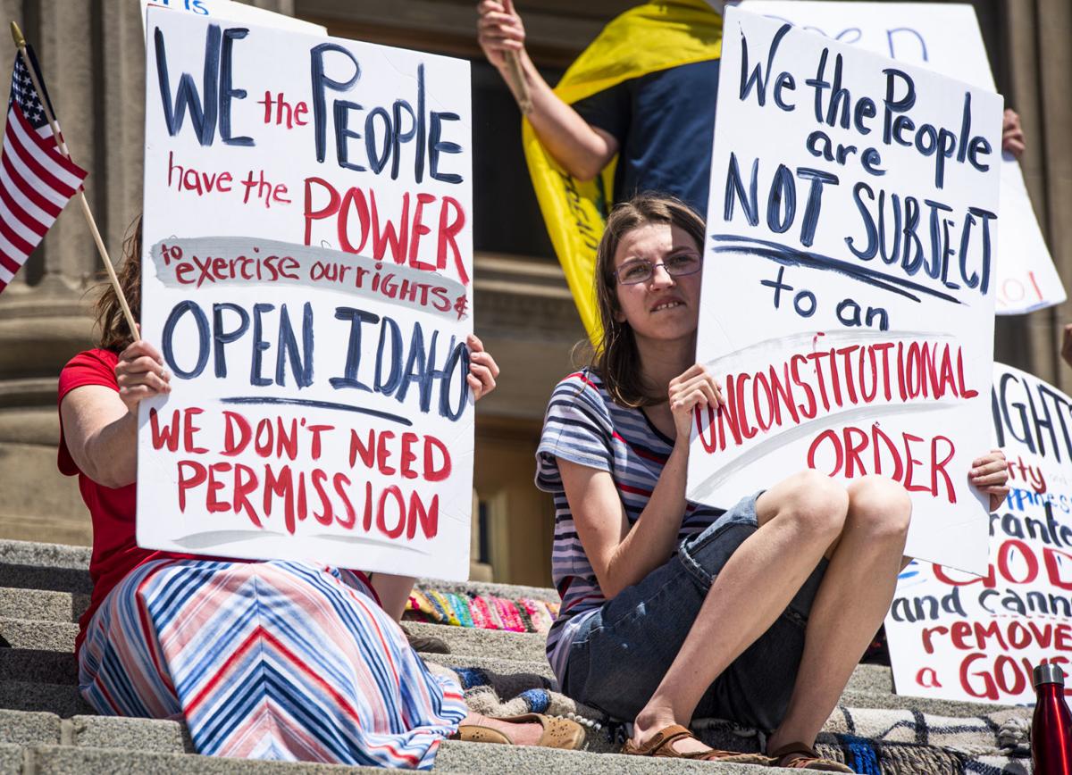 Boise Idaho Protest 2020 Protesters Voice Support For Full Reopening Of Economy At Rally