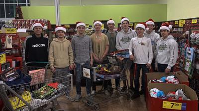 Marsh Valley High Basketball Team Collects Christmas Gifts For