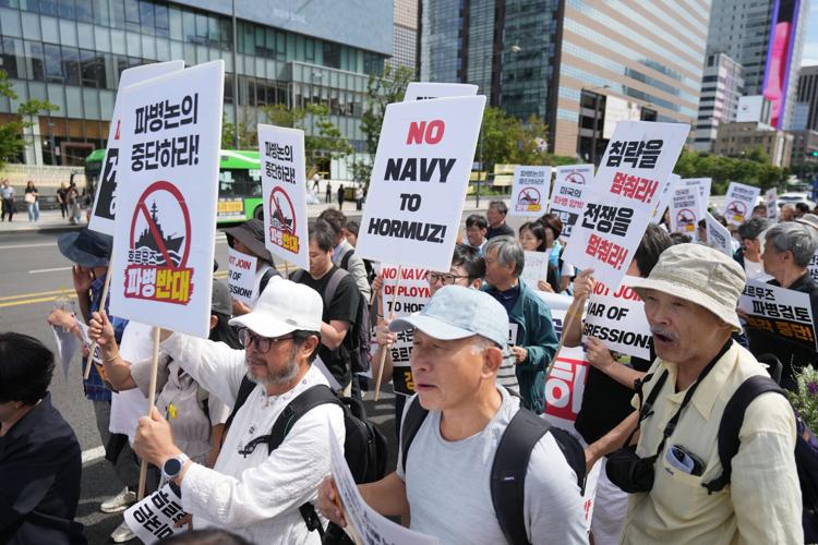 South Korea US Iran Protest
