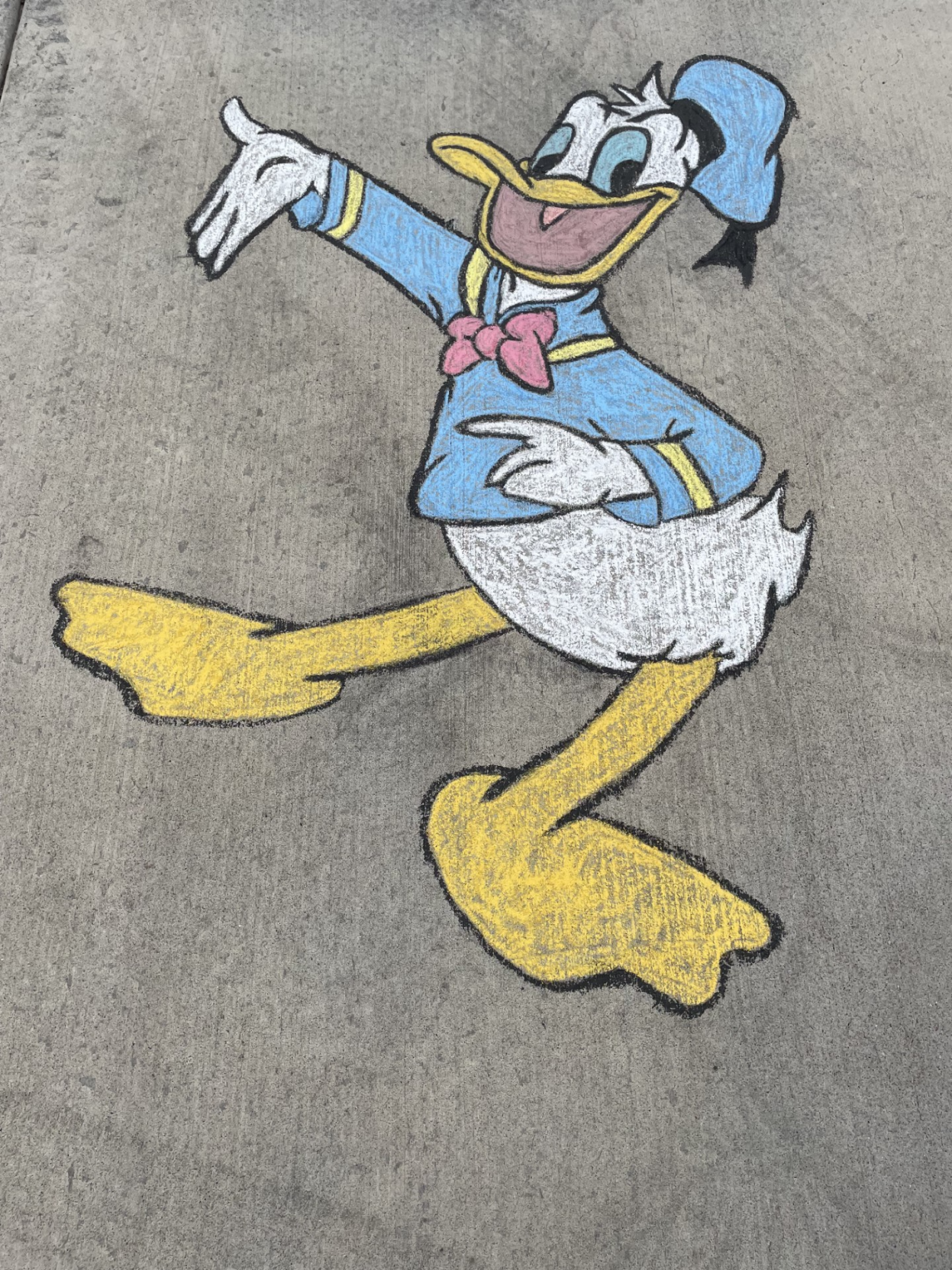 Chalk Donald Duck