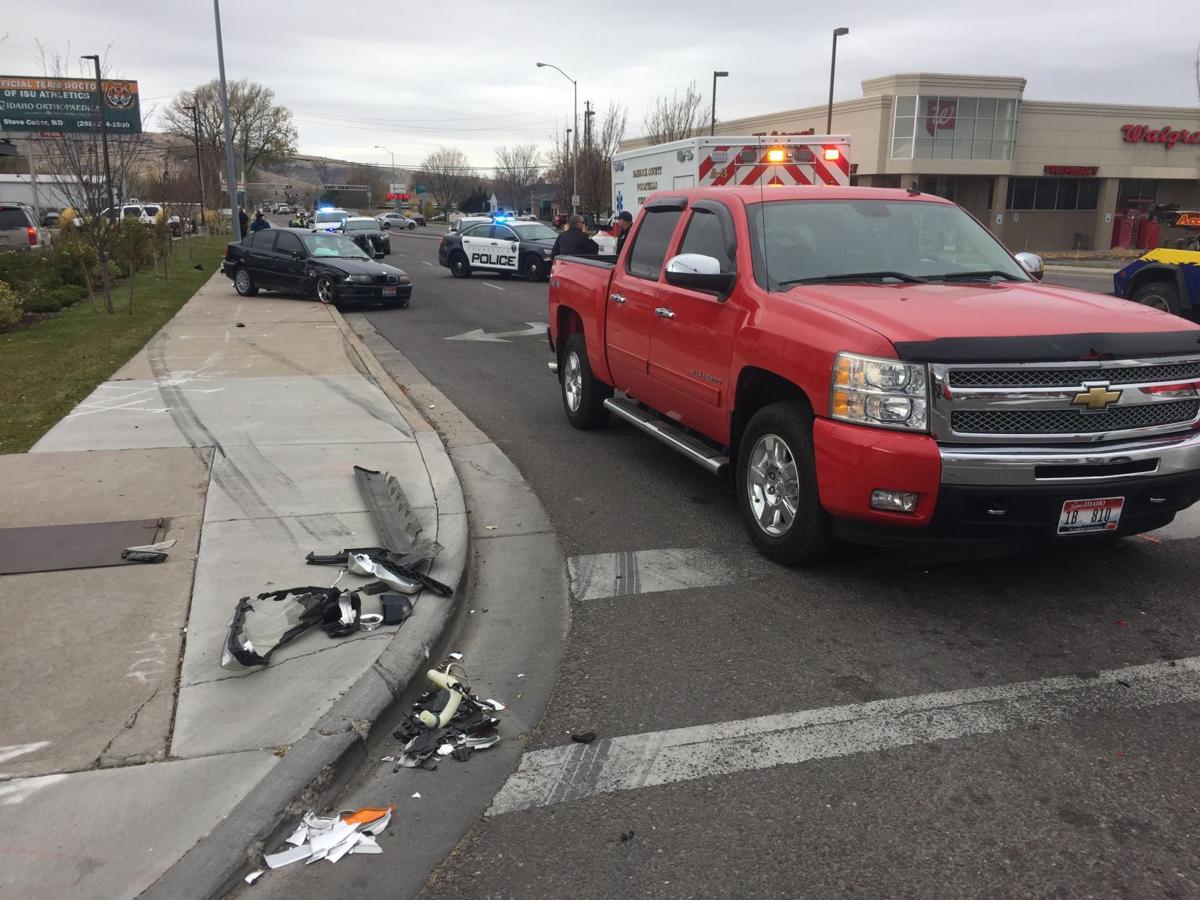 Police Suspect in criminal investigation flees, crashes car at busy Pocatello intersection