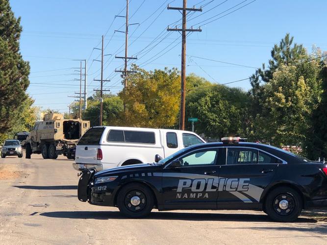 Nampa standoff police car