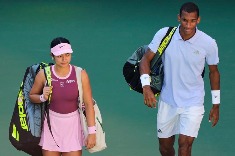 Top tennis stars team up for the U.S. Open mixed doubles tournament, in photos