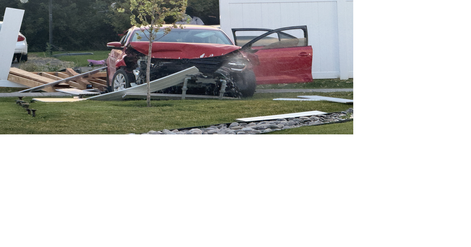 Police: Car leaves local road hits large sign collides with parked