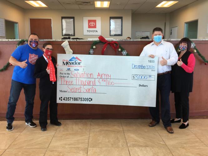 Phil Meador Toyota Donates $3,000 to Salvation Army