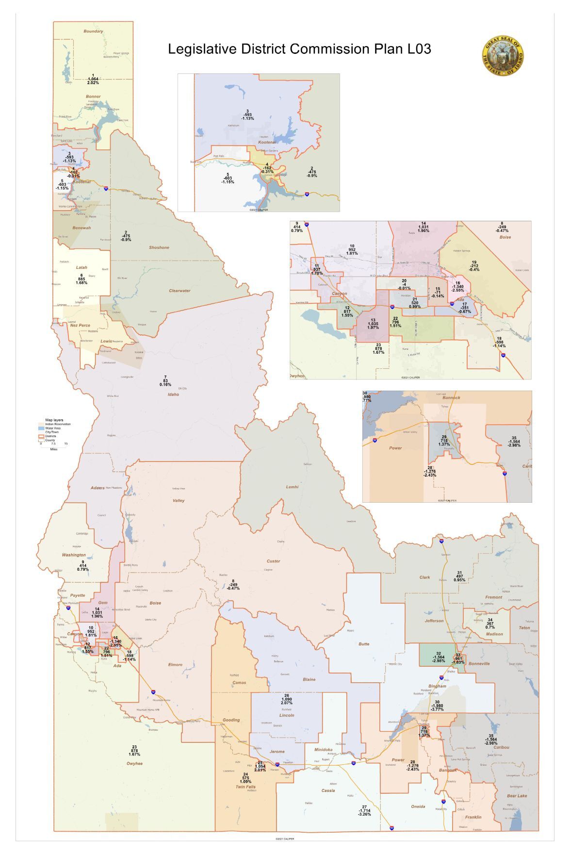 Approved 2021 Idaho Legislative District Map L03   idahostatejournal.com