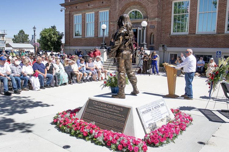 Carrie L French Statue dedication
