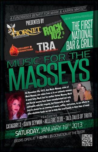 Music for the Masseys benefit poster