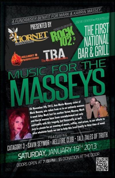 Music for the Masseys benefit poster