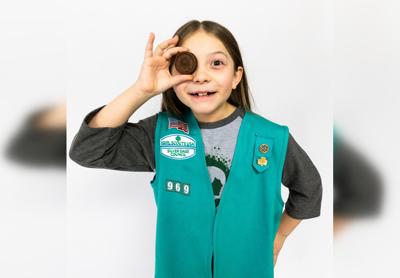 Girl Scouts of Silver Sage pictured with the Exploremores cookie