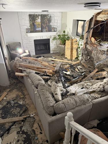 Car in in house aftermath 3