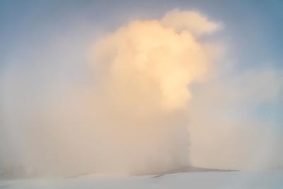 Old Faithful sunrise during an inversion