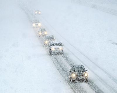 Winter storm stock image