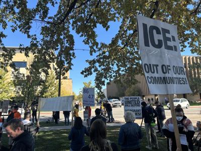 FBI/ICE protest Caldwell