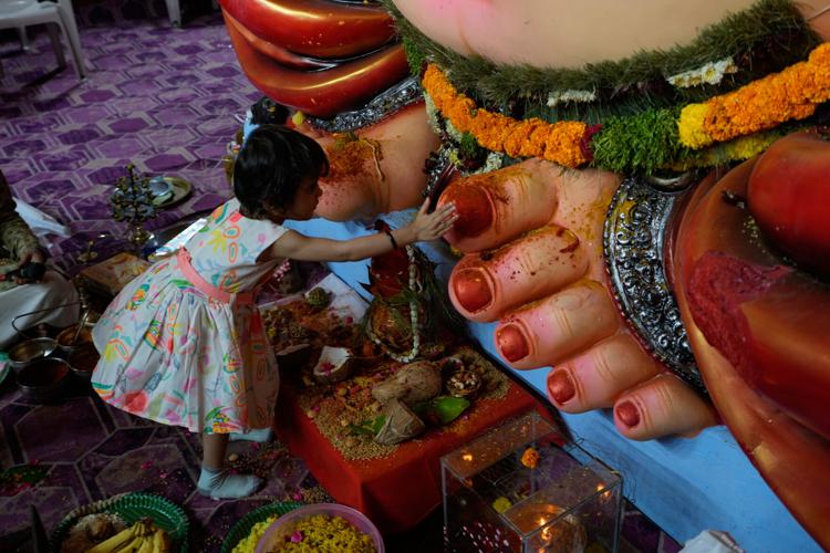 India celebrates the elephant-headed god Ganesha, in photos