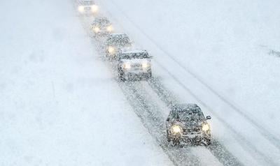 Winter Storm snowstorm east idaho snow file photo stock image