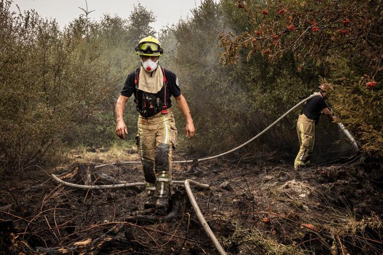 APTOPIX Belgium Wildfires