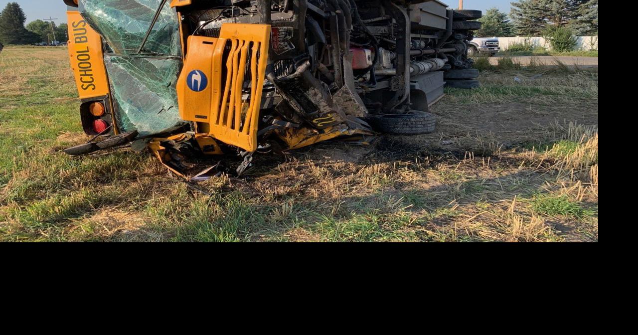 27-year-old man dies after pickup crashes into school bus, leaving four ...