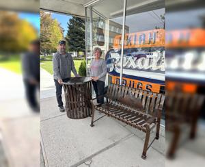 Downtown Pocatello begins restoration of benches and trash cans