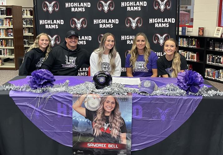 Highland soccer's Saydree Bell and Morgan Christensen sign with