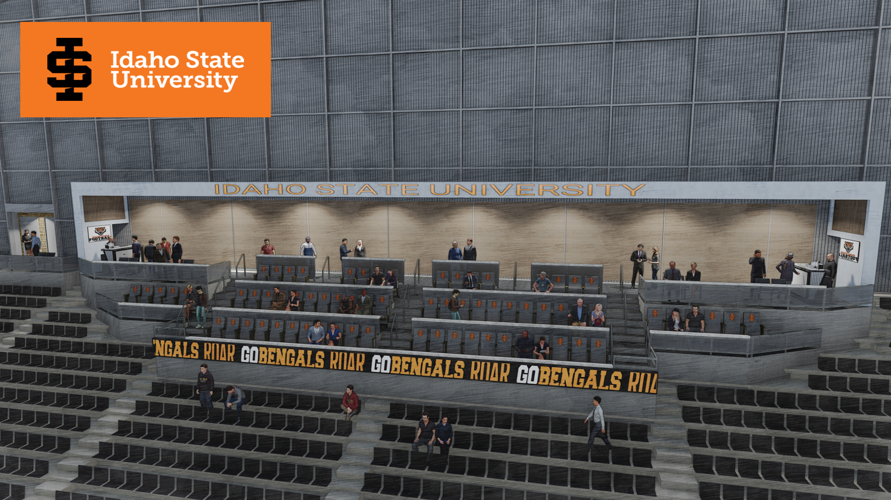 Holt Arena donor hospitality suites, club space, and premium seating rendering