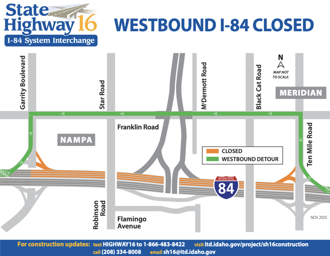 Interstate 84 closures and lane reductions to start March 10