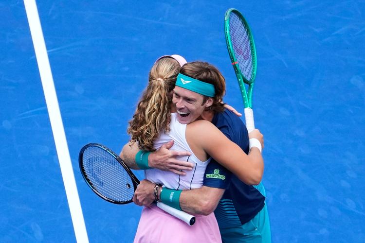 Top tennis stars team up for the U.S. Open mixed doubles tournament, in photos