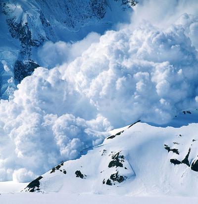 Avalanche file photo stock image