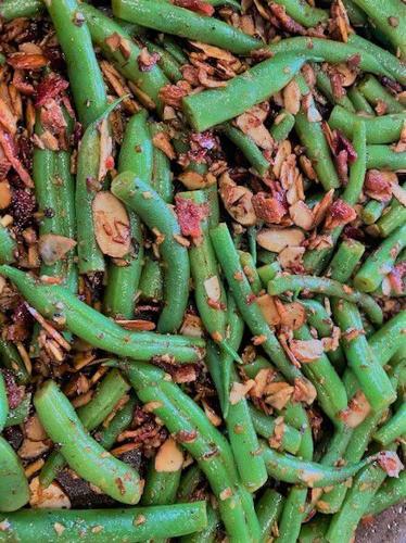 Belle’s Green Beans with Bacon and Almonds