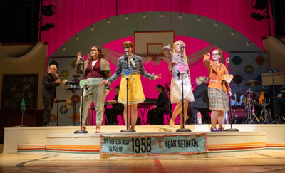 Students perform in The Wonderettes
