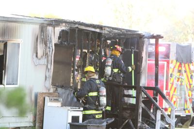 Chubbuck firefighters at fire scene