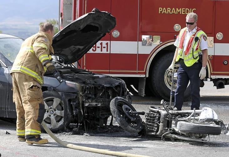 Motorcycle-car accident