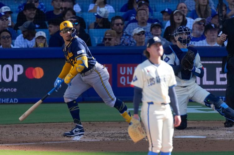 Brewers Dodgers Baseball