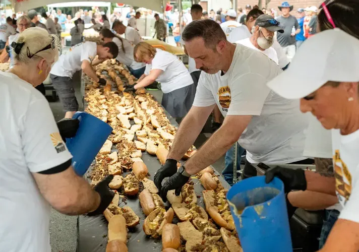 Lewiston cheesesteak line