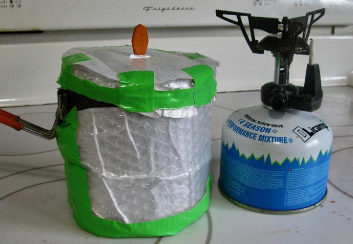 A mad scientist works on cheap backpacking food Community