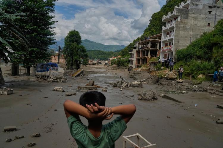 Photos show aftermath of flash floods in Nepal