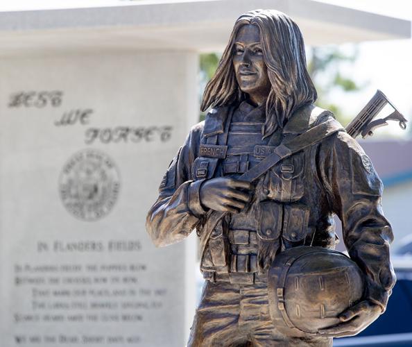 Carrie L French Statue dedication