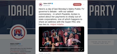 Screenshot GOP Twitter post