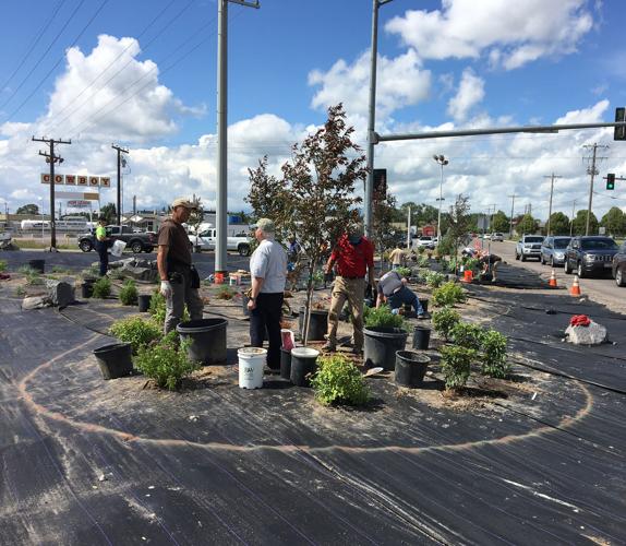 Freshly placed plants, flowers to transform eyesore intersection in