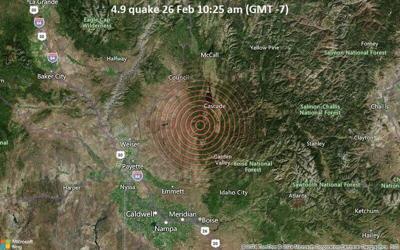 Smiths Ferry earthquake map