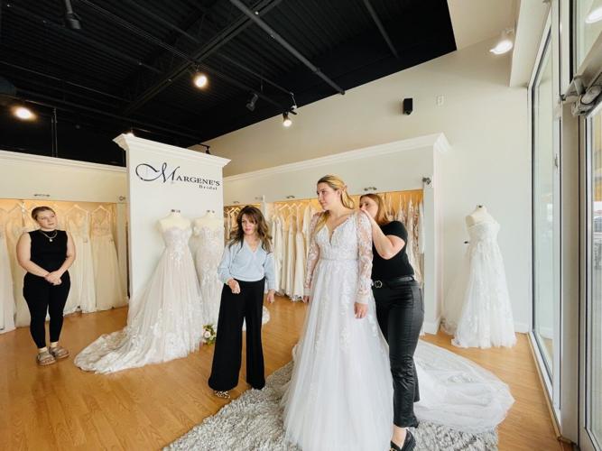 Girls at front of store