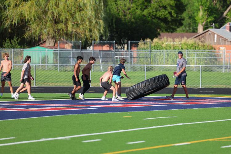 Photos of the Pocatello High School Thunder football team on the