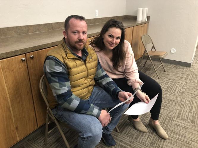 Jesse Ward and Brandi Clark on election night