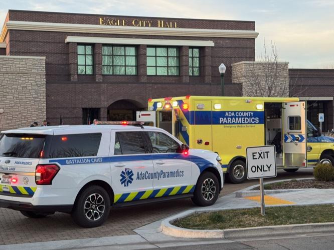 First responders at Eagle City Hall - Hogaboam
