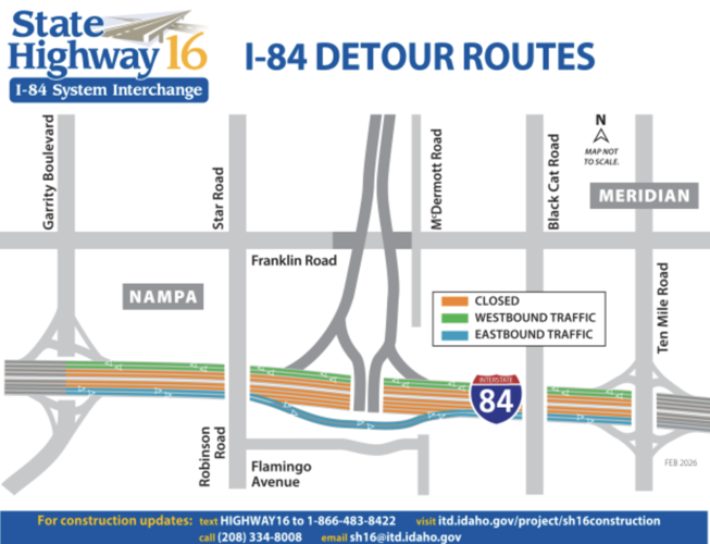 Interstate 84 closures and lane reductions to start March 10