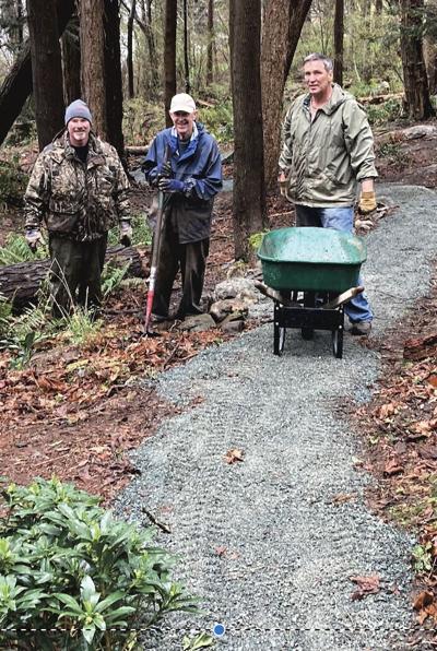 Anacortes Rotary Club works on trail to Cap Sante