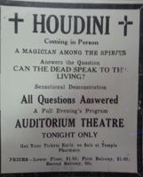Harry Houdini performed at Pocatello’s Auditorium Theater